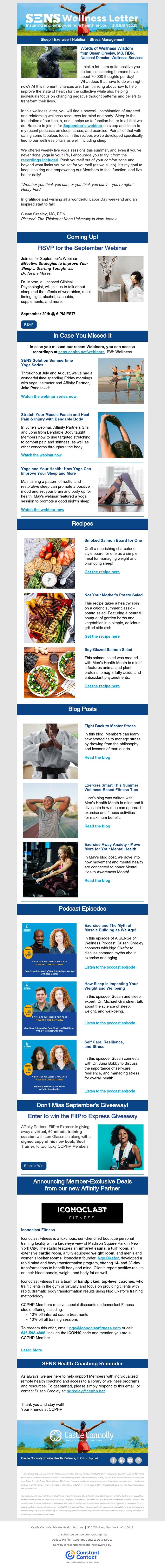 SENS Wellness newsletter Q3 - Summer 2023